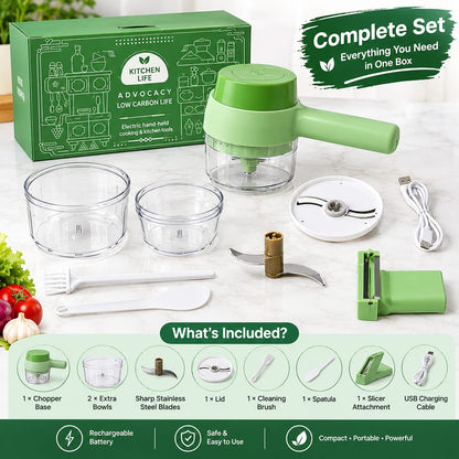 Electric Vegetable Chopper & Cutter, 3-in-1 Slicer, Dicer and Peeler Machine