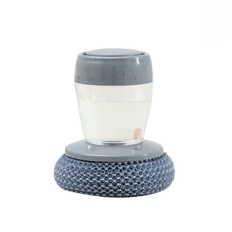 Soap Dispensing Palm Dish Brush – Built-In Liquid Soap Dispenser & Scrubber