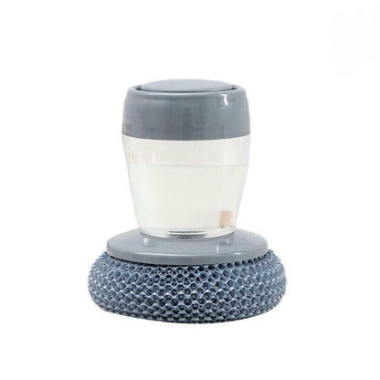 Soap Dispensing Palm Dish Brush – Built-In Liquid Soap Dispenser & Scrubber