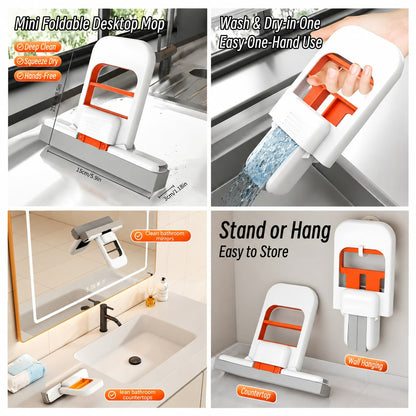 Portable Foldable Mini Mop – Wet & Dry Floor Cleaning Mop